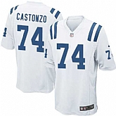 Nike Men & Women & Youth Colts #74 Castonzo White Team Color Game Jersey,baseball caps,new era cap wholesale,wholesale hats